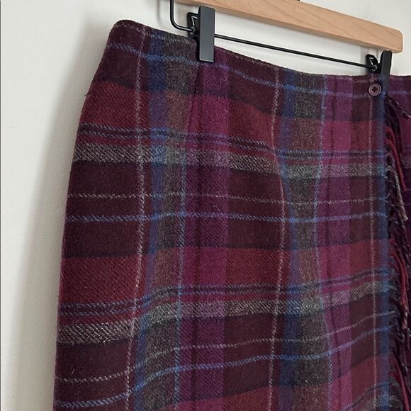 Vintage Talbots Women’s Wool Plaid Skirt Made in Hong Kong Italian Fabric Sz.12 - Picture 5 of 10